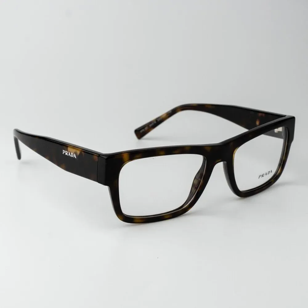 Prada Women Eyeglasses Havana Rectangle Unisex PR15YV 2AU1O1 BRAND NEW